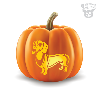 Dachshund Pumpkin Stencil