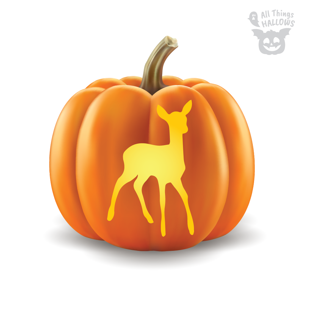 Deer Pumpkin Stencil