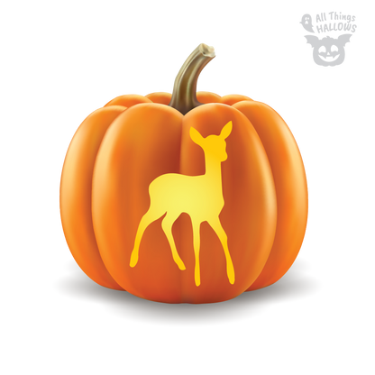 Deer Pumpkin Stencil