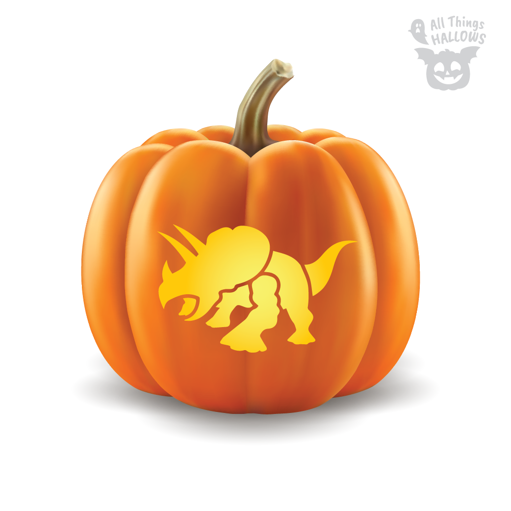 Dinosaur Pumpkin Stencil