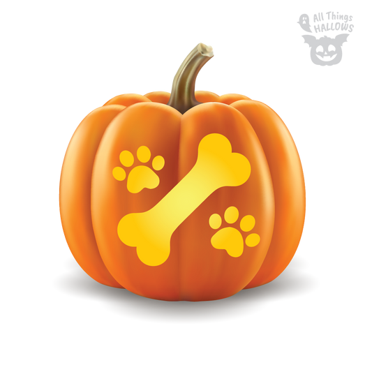 Dog Bone Pumpkin Stencil