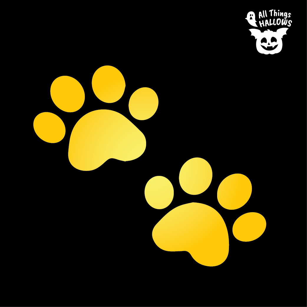 Dog Paw Pumpkin Stencil