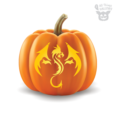 Dragon Pumpkin Stencil