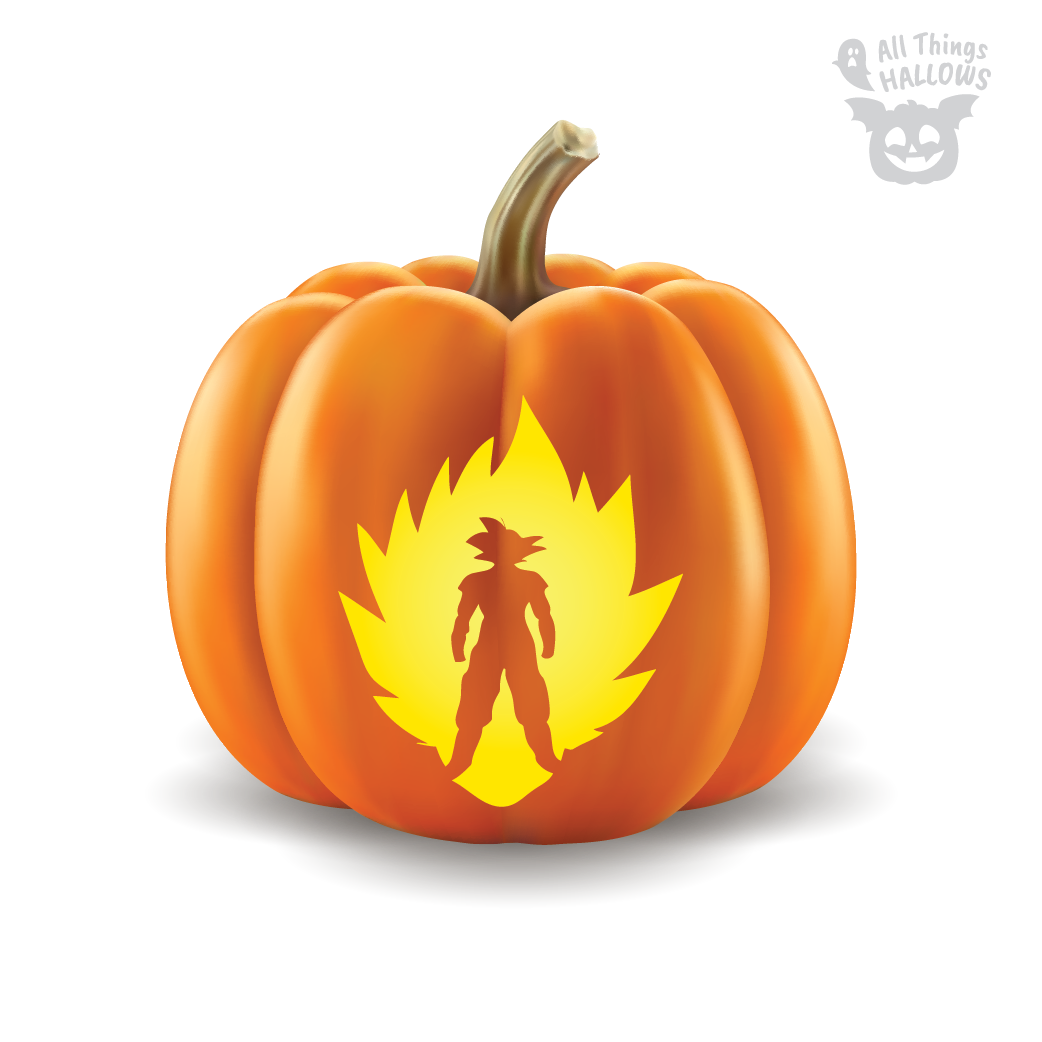DragonballZ Pumpkin Stencil Allthingshallows com AllThingsHallows