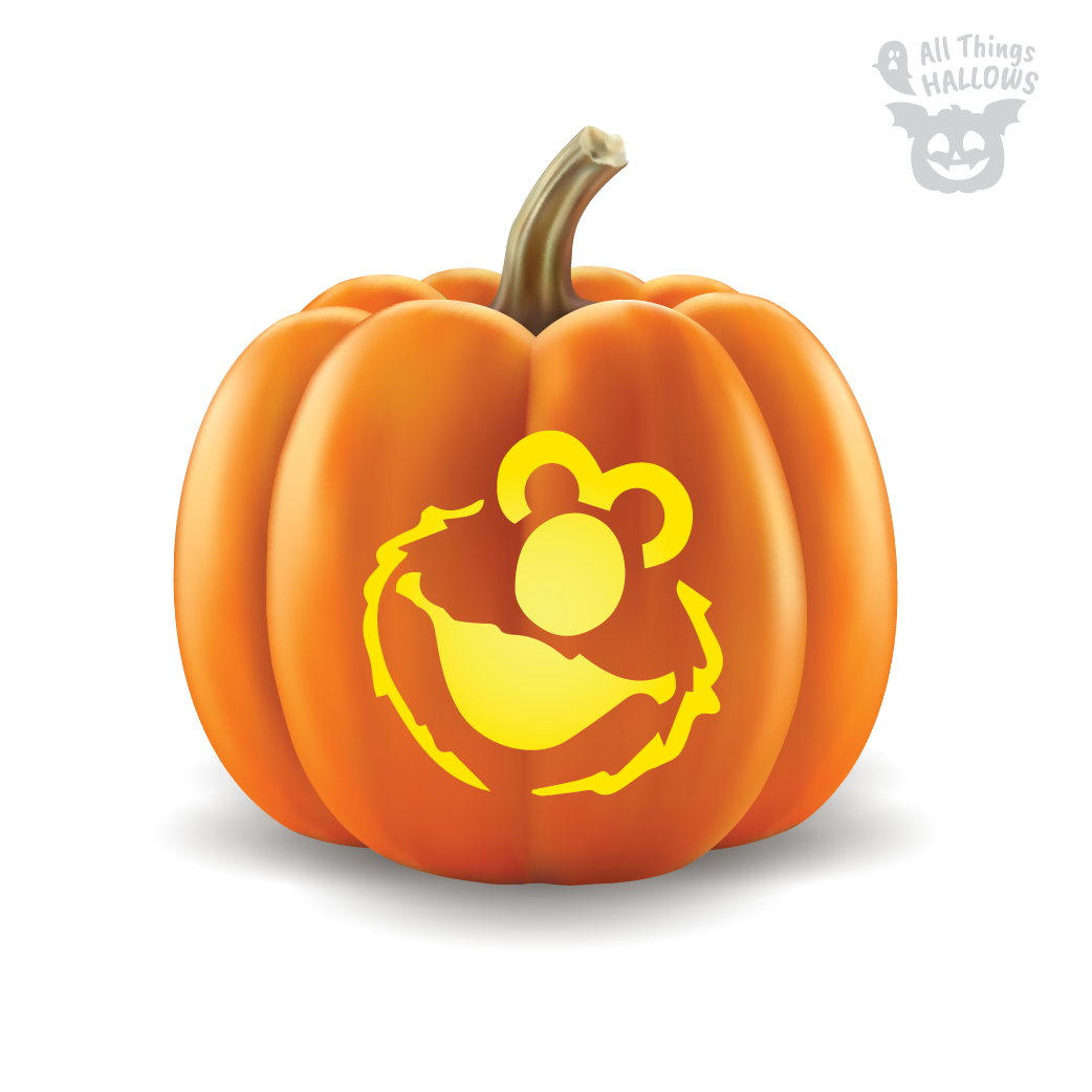 Elmo Pumpkin Stencil