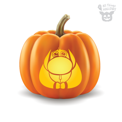  Inside Out 2: Embarrassment Pumpkin Stencil