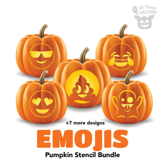 Emoji Pumpkin Stencil Bundle