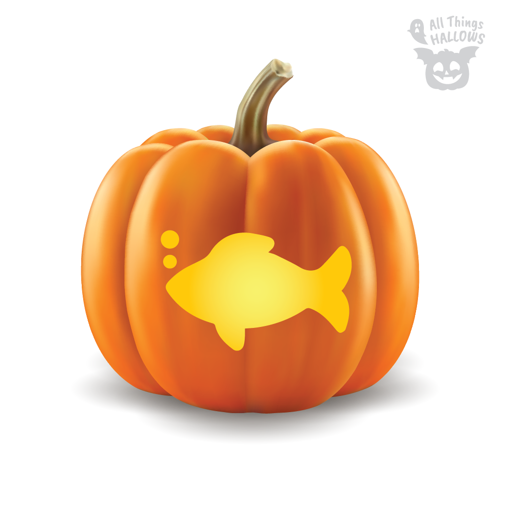 Fish Pumpkin Stencil