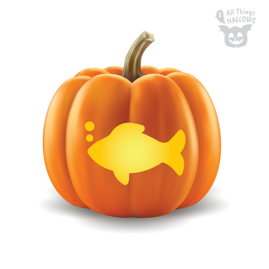 Fish Pumpkin Stencil