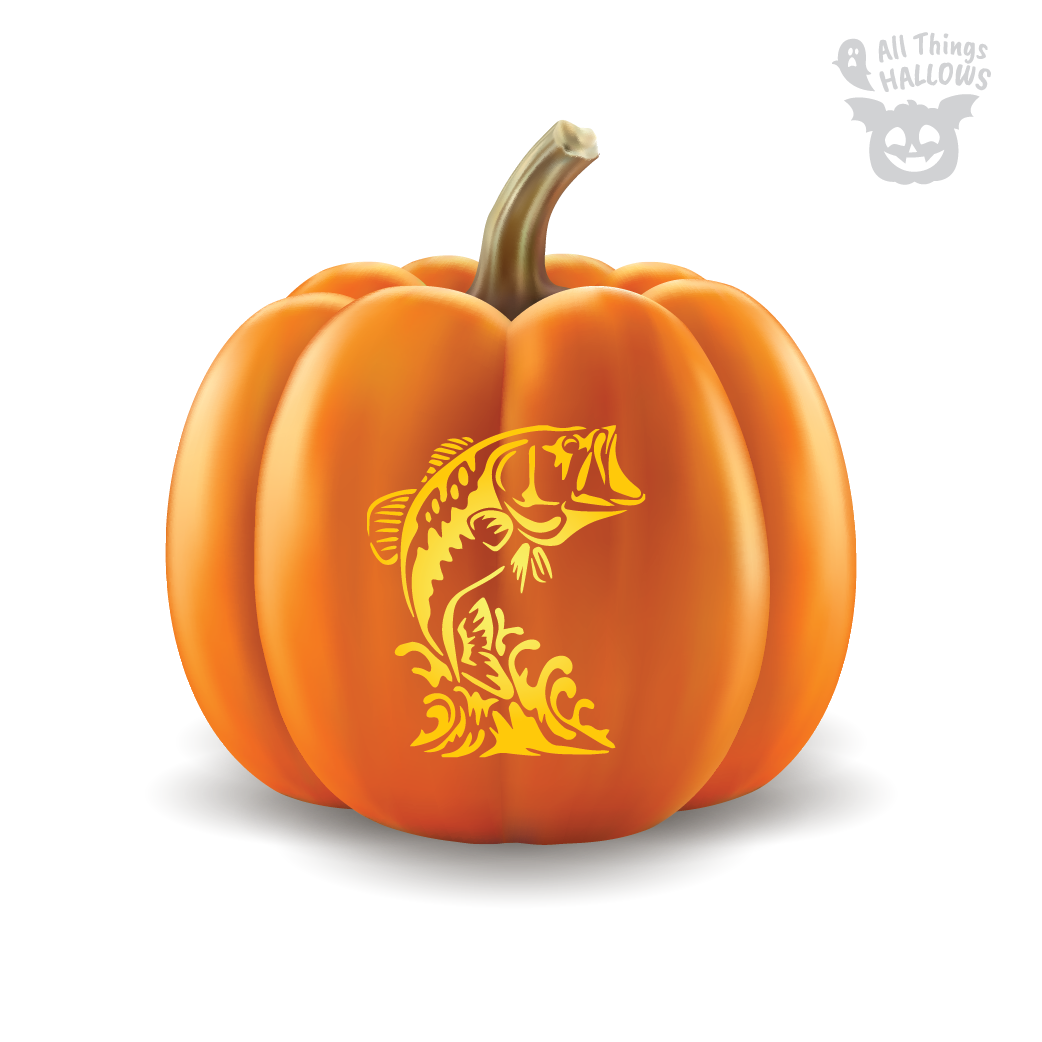 Fish Pumpkin Stencil