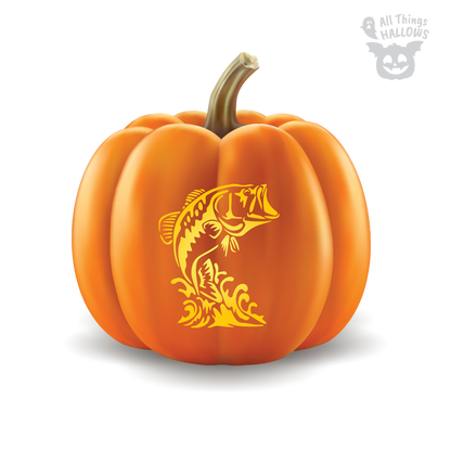 Fish Pumpkin Stencil