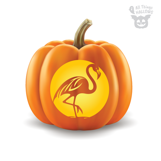 Flamingo Pumpkin Stencil