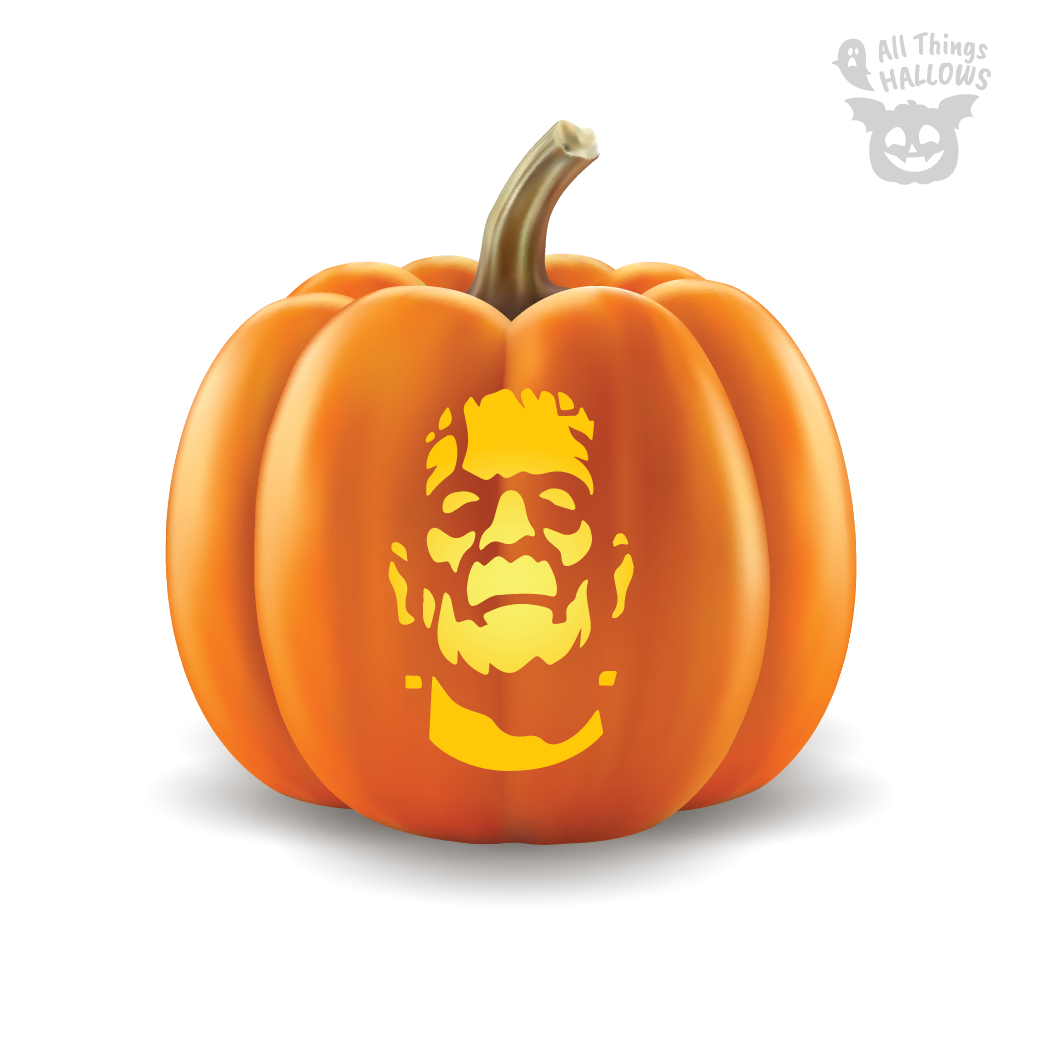 Frankenstein Monster Pumpkin Stencil