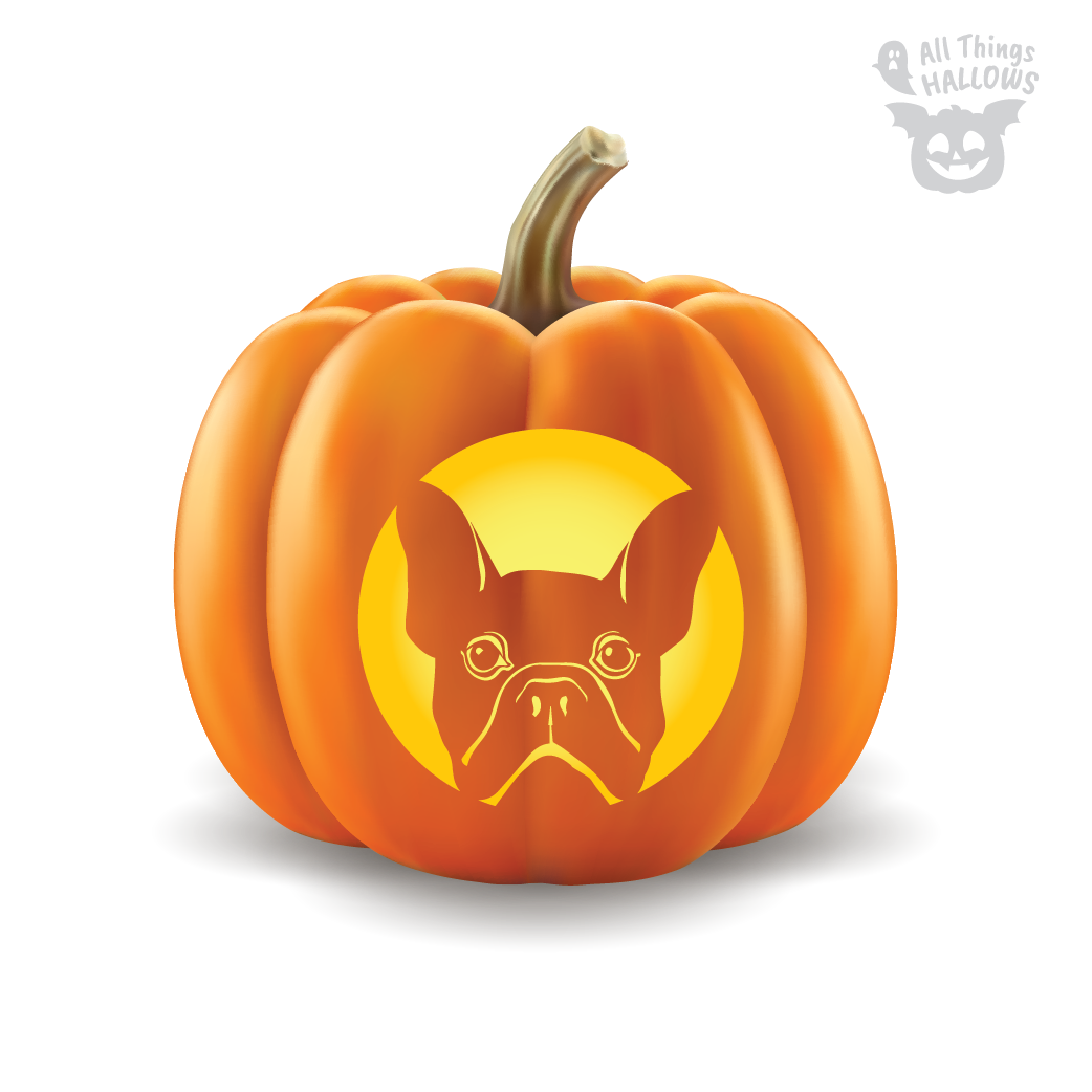 French Bulldog (Frenchie) Pumpkin Stencil