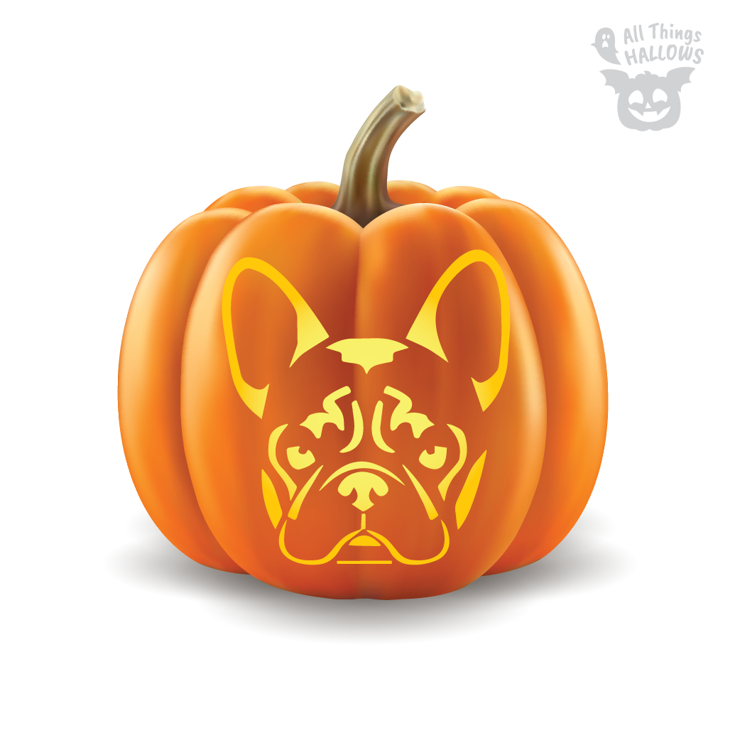 French Bulldog (Frenchie) Pumpkin Stencil