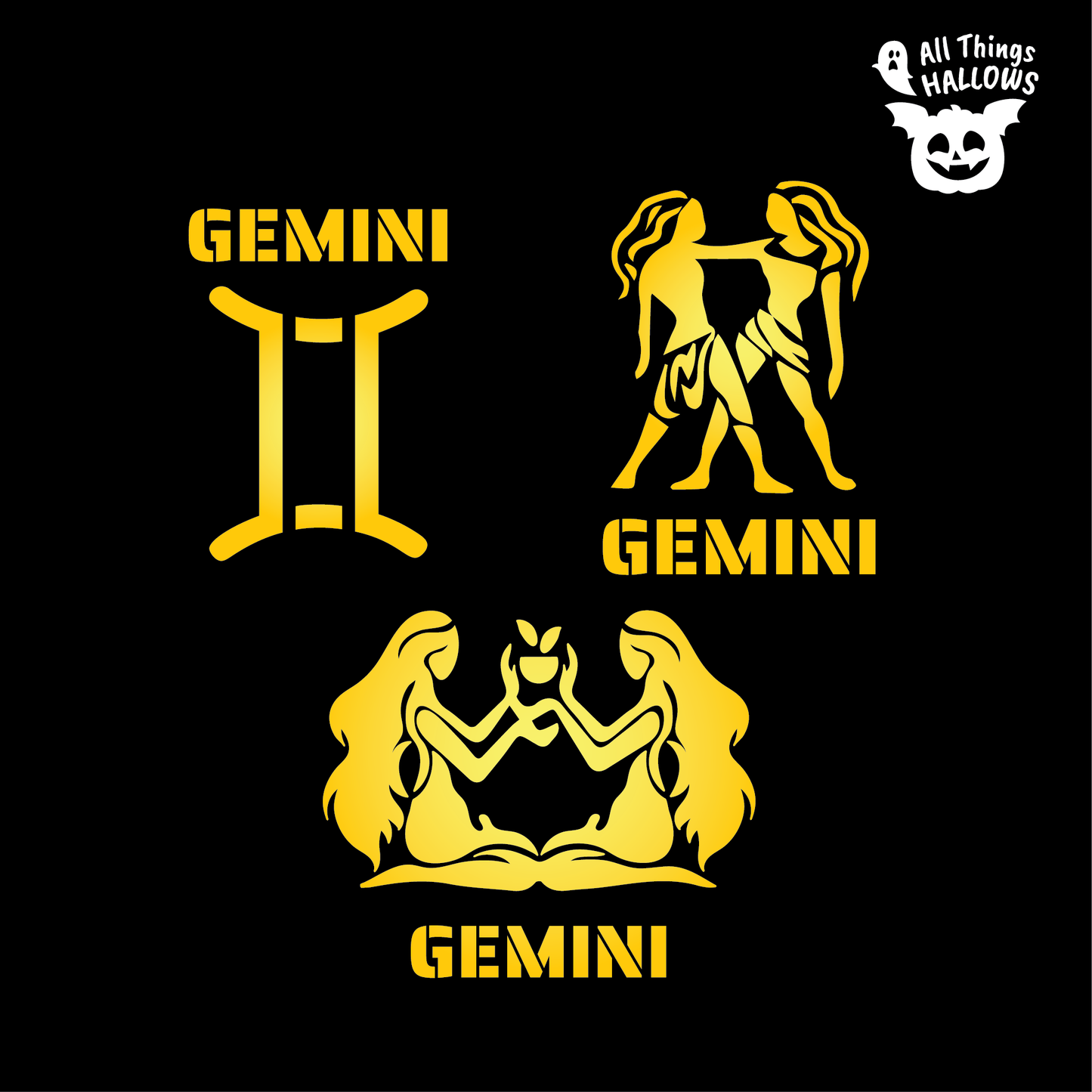 Gemini Pumpkin Stencil