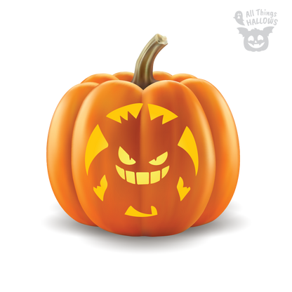 Gengar Pumpkin Stencil