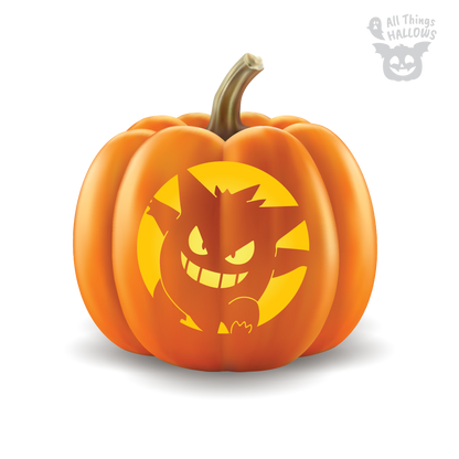 Gengar Pumpkin Stencil