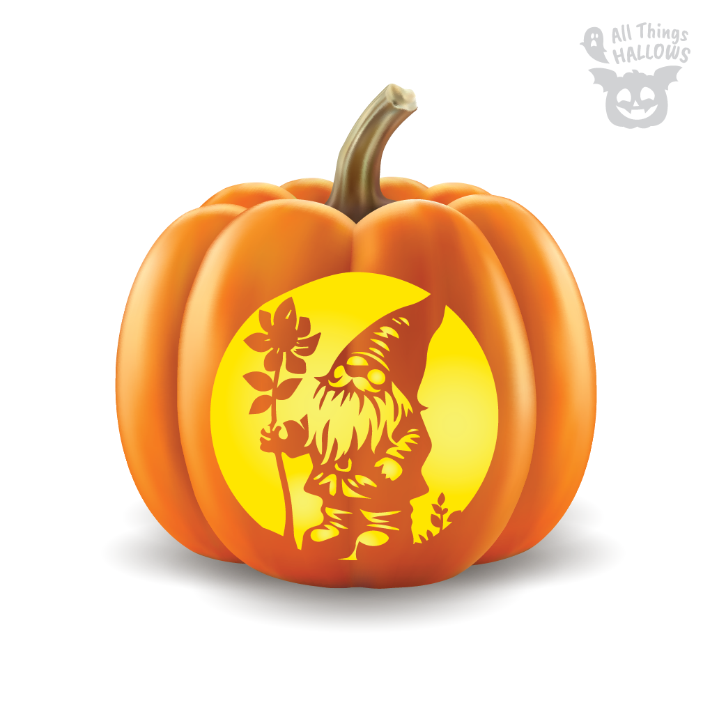 Gnome Pumpkin Stencil