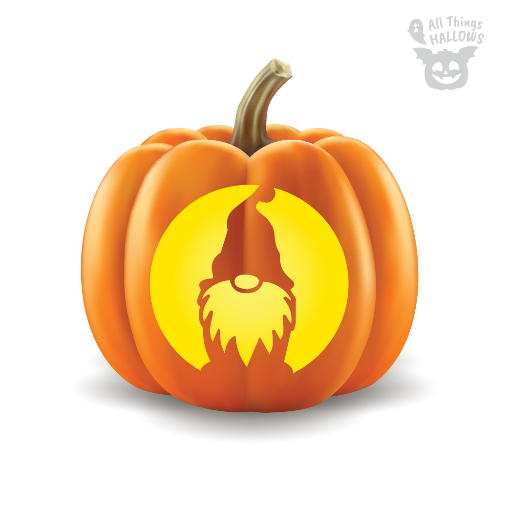 Gnome Pumpkin Stencil