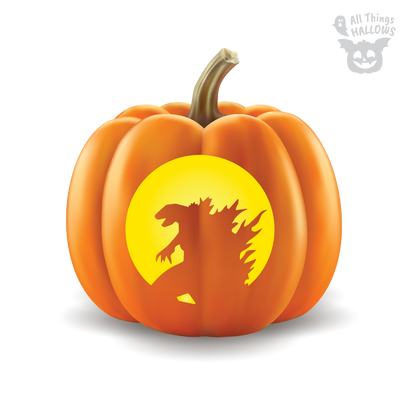 Godzilla Pumpkin Stencil