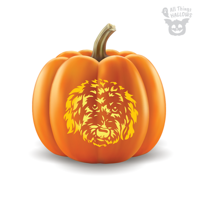 Golden Doodle Pumpkin Stencil