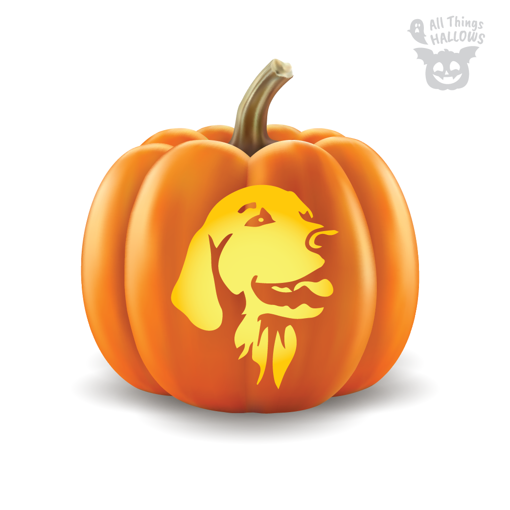 Golden Retriever Pumpkin Stencil - Allthingshallows.com – AllThingsHallows