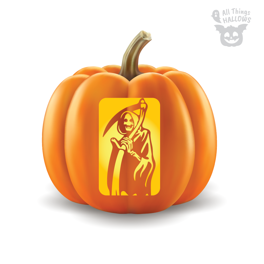 Grim Reaper Pumpkin Stencil