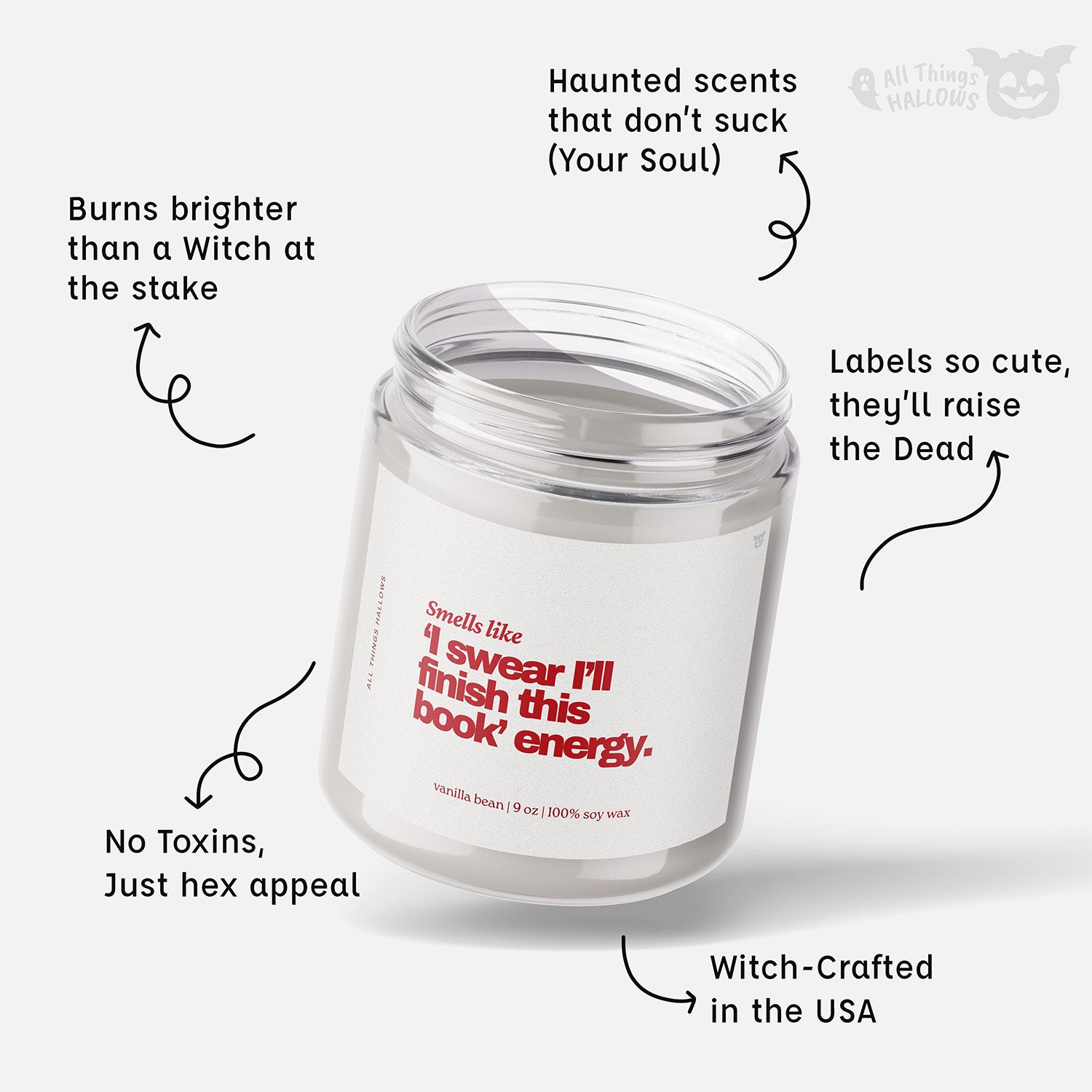 Halloween Candle for Book Lovers
