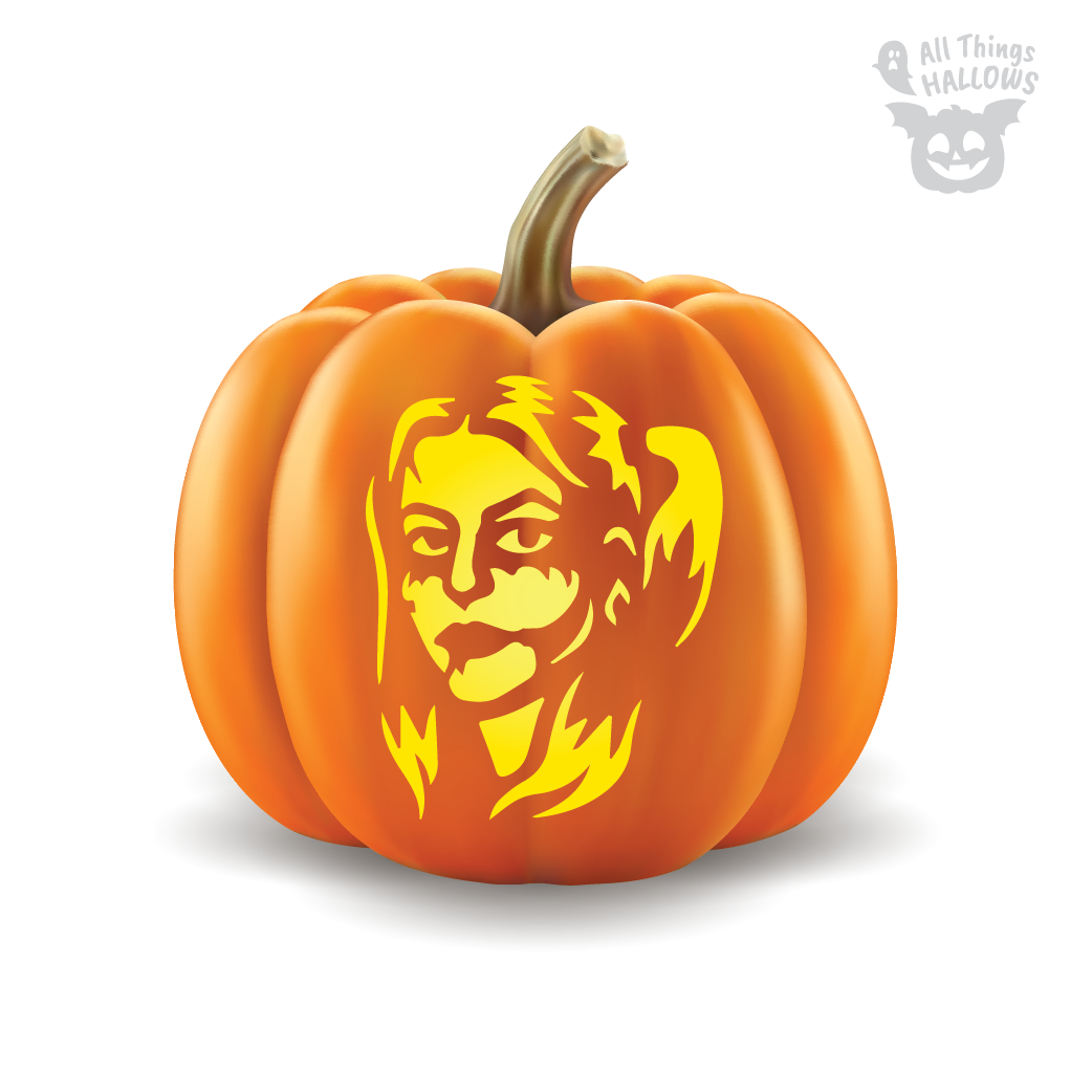 Harley Quinn Pumpkin Stencil