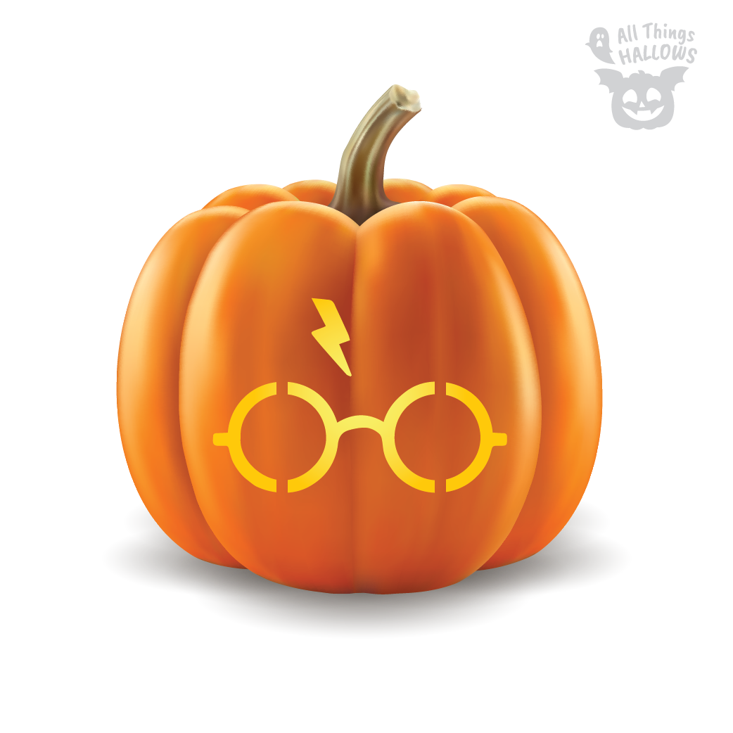 Harry Potter Glasses Pumpkin Stencil