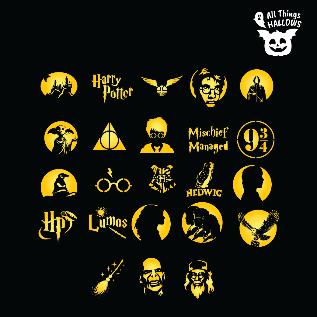 Harry Potter Pumpkin Stencil Bundle
