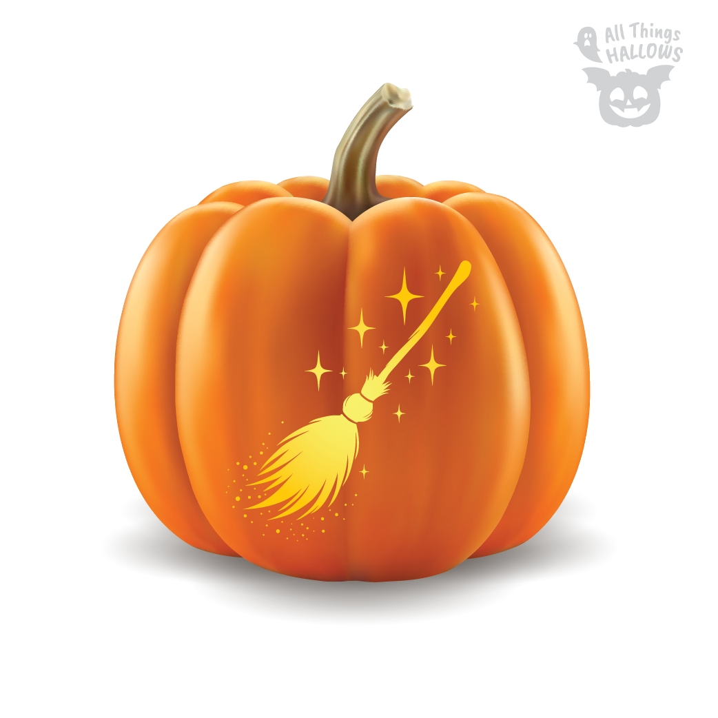 Firebolt Pumpkin Stencil