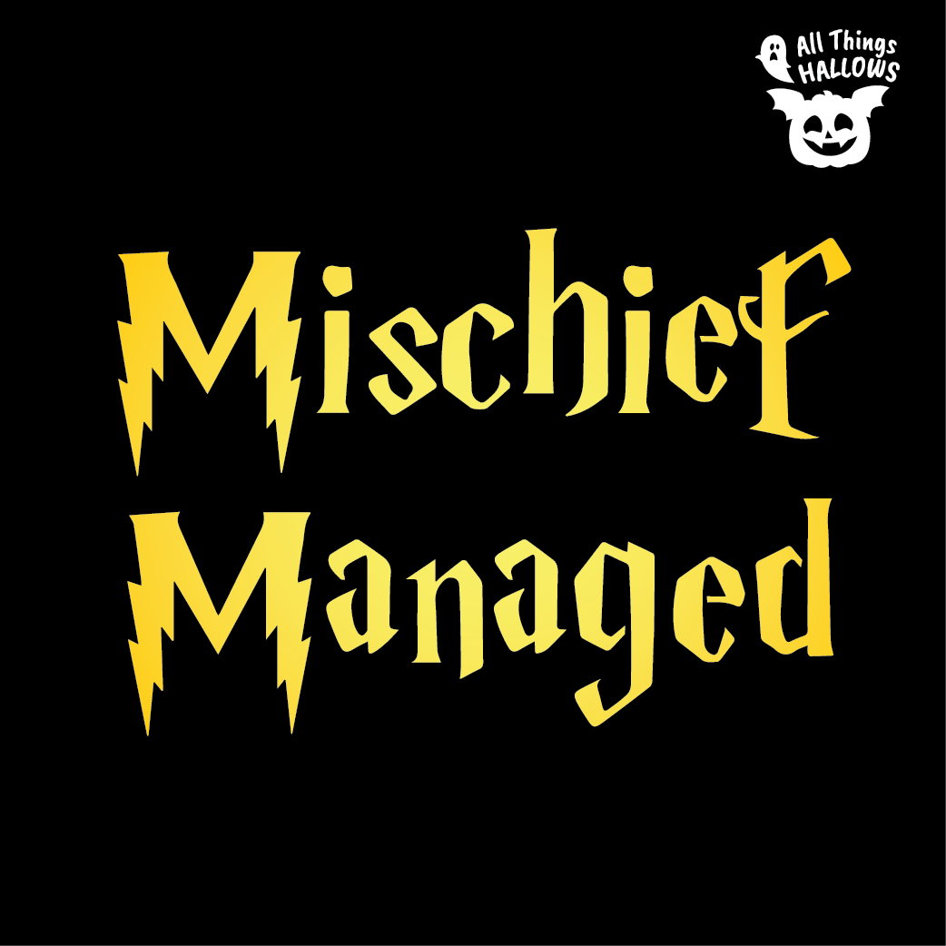 Mischief Managed Pumpkin Stencil