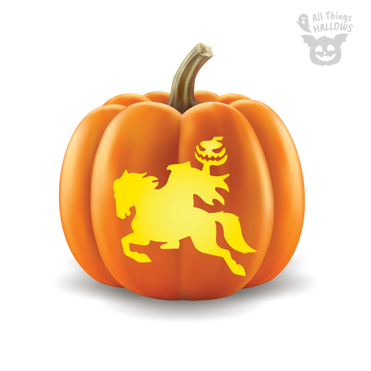 Headless Horseman Pumpkin Stencil