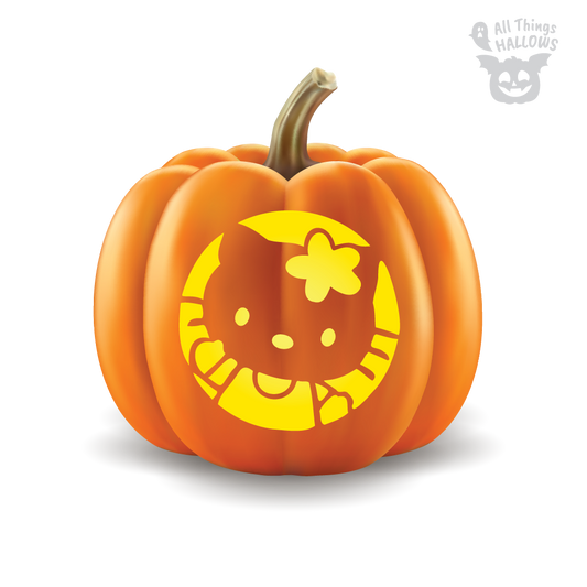 Hello Kitty Pumpkin Stencil