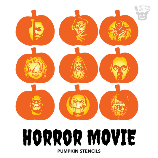 Horror Movie Pumpkin Stencils