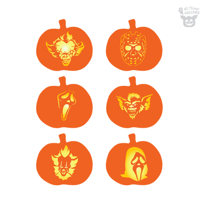 Horror Movie Pumpkin Stencils
