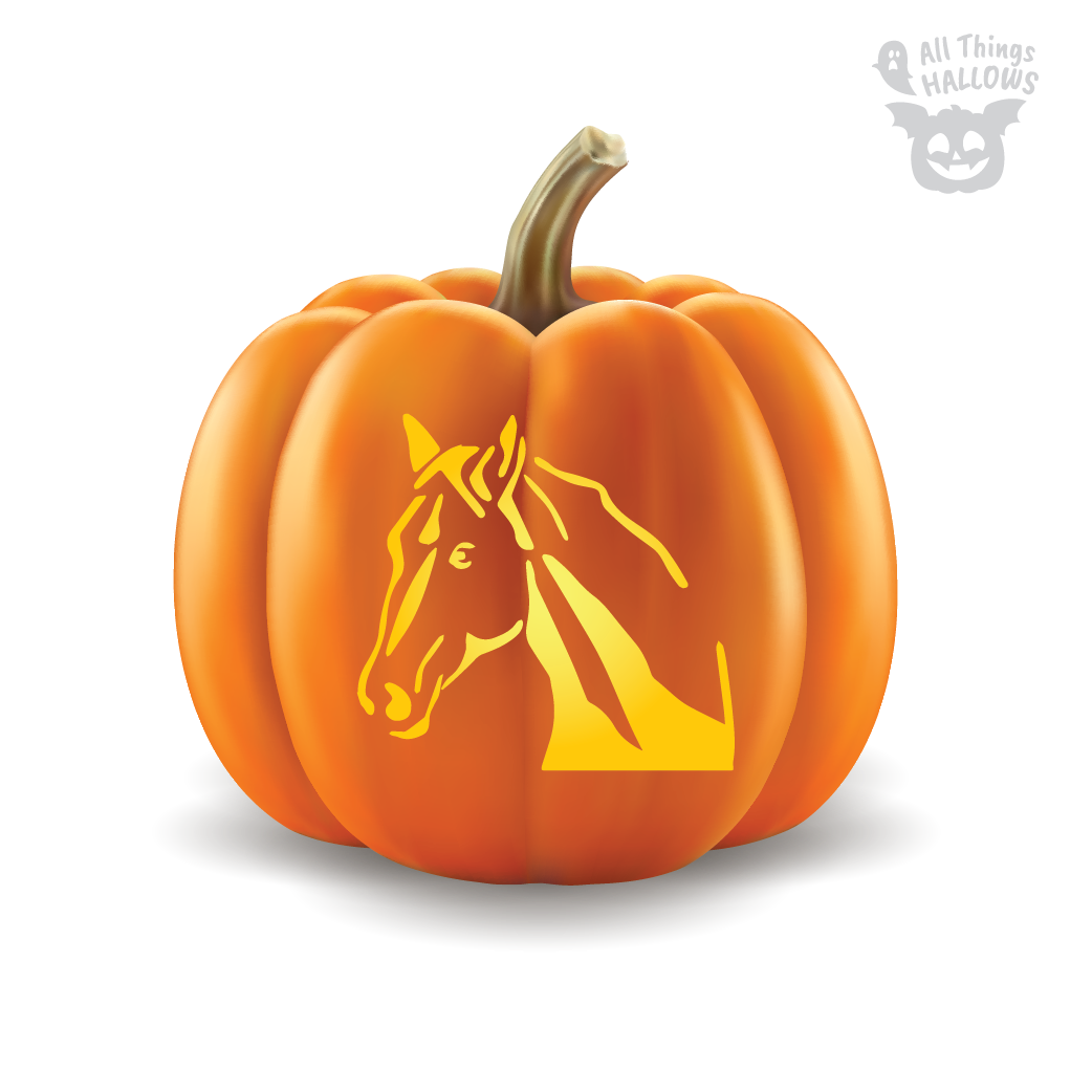 Horse Pumpkin Stencil