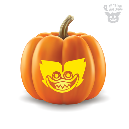 Huggy Wuggy Pumpkin Stencil