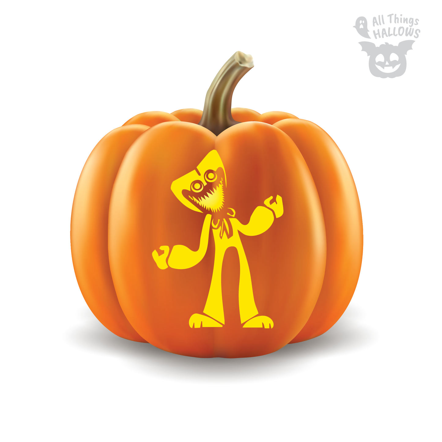 Huggy Wuggy Pumpkin Stencil