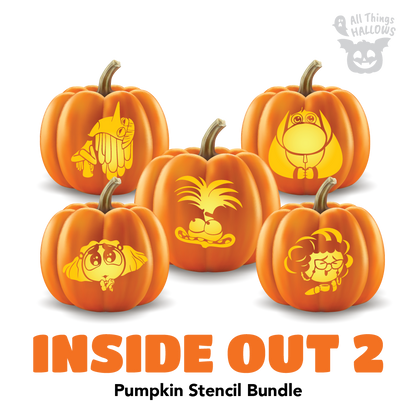 Inside Out 2 Pumpkin Stencil