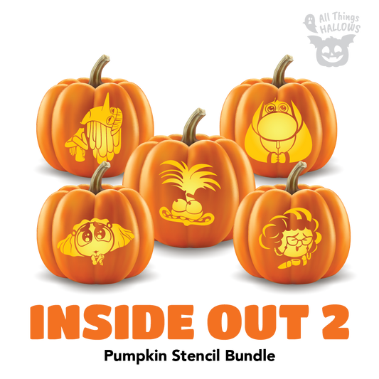 Inside Out 2 Pumpkin Stencil