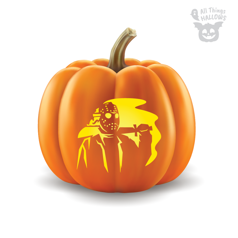 Jason Voorhees Pumpkin Stencil - Allthingshallows.com – AllThingsHallows