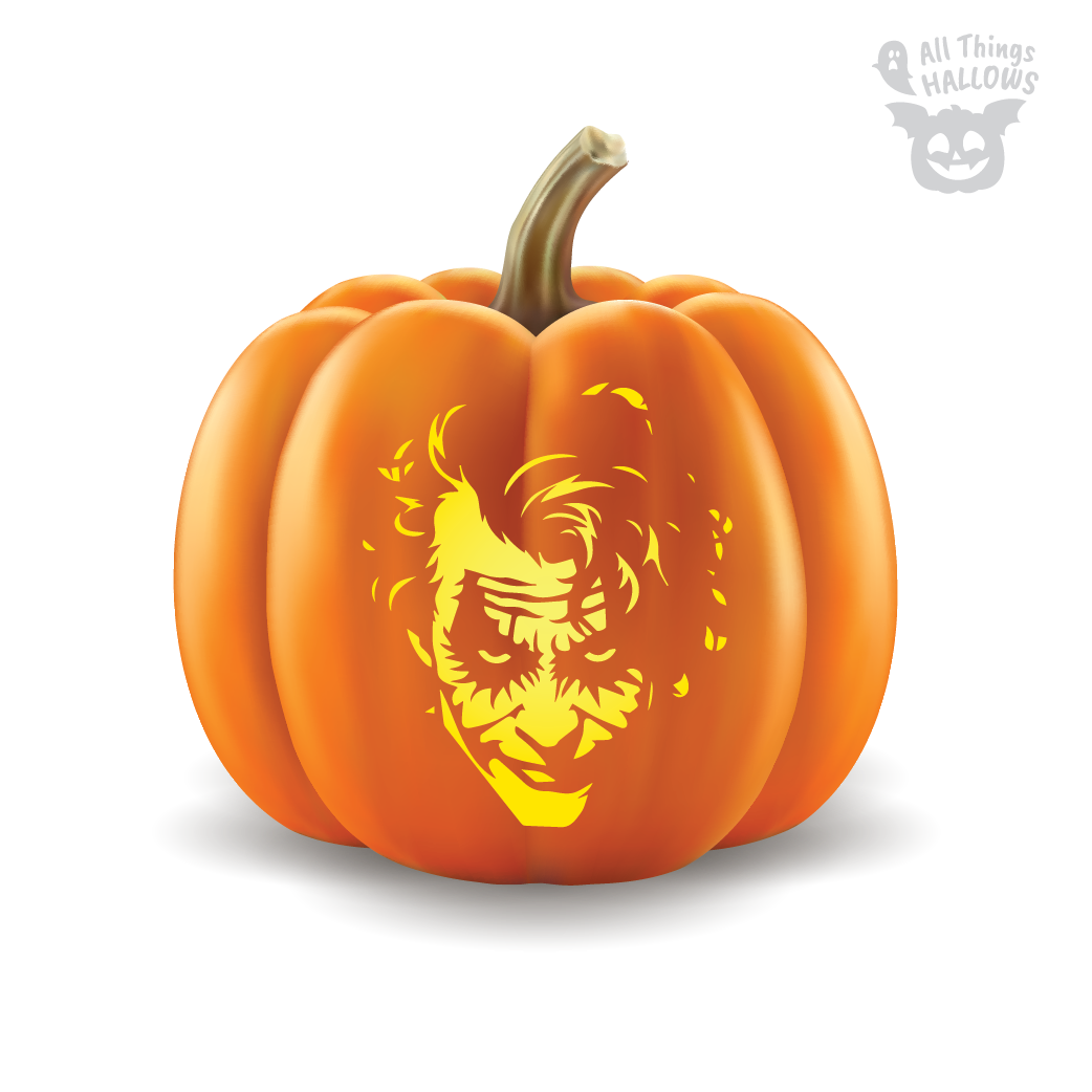 Joker Pumpkin Stencil