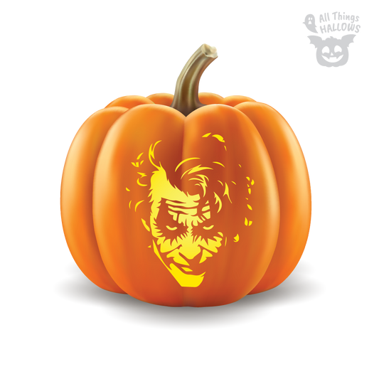 Joker Pumpkin Stencil