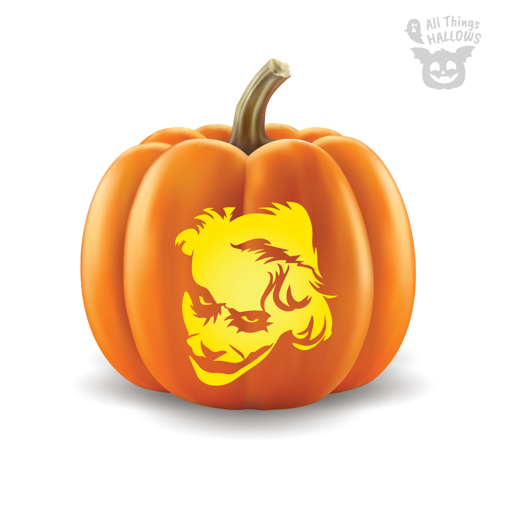 Joker Pumpkin Stencil