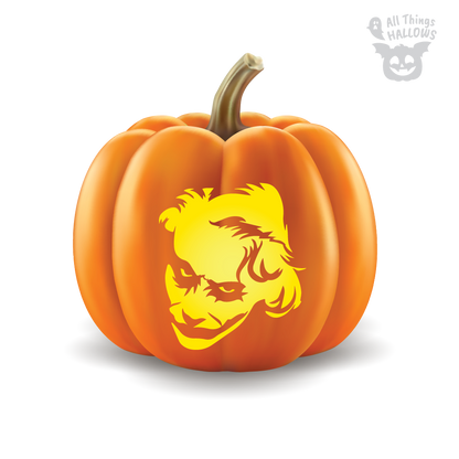 Joker Pumpkin Stencil