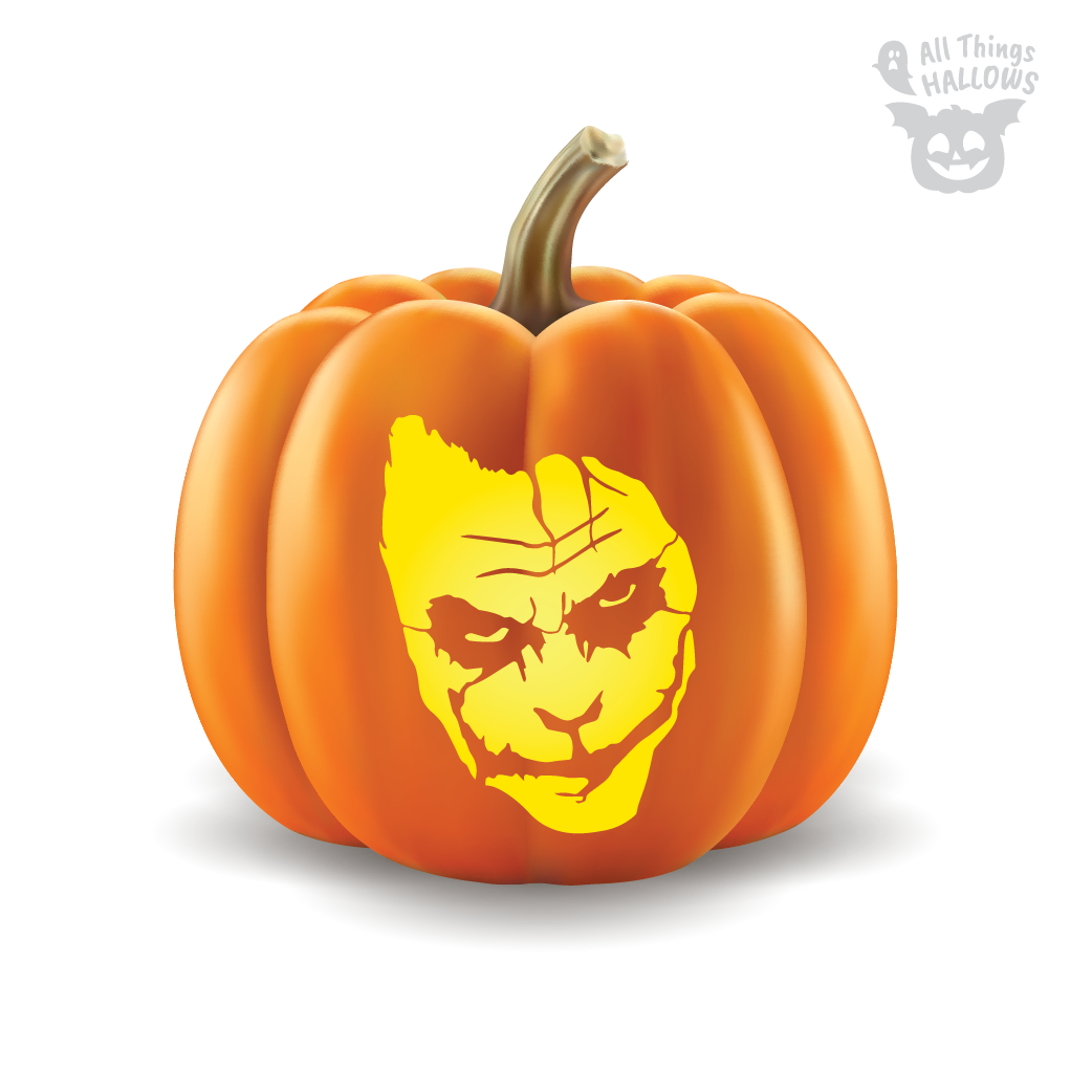 Joker Pumpkin Stencil