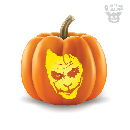 Joker Pumpkin Stencil